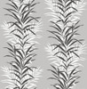 NW39100 Leaf Stripe Monochrome Botanical Theme Vinyl Self-Adhesive Wallpaper NextWall Peel & Stick Collection Made in United States