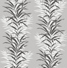 NW39100 Leaf Stripe Monochrome Botanical Theme Vinyl Self-Adhesive Wallpaper NextWall Peel & Stick Collection Made in United States