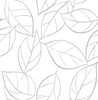 NW36508 Tossed Leaves Daydream Gray Botanical Theme Vinyl Self-Adhesive Wallpaper NextWall Peel & Stick Collection Made in United States