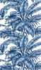 NW40402 Palm Jungle Marine Blue Botanical Theme Vinyl Self-Adhesive Wallpaper NextWall Peel & Stick Collection Made in United States