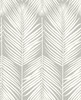 NW39808 Palm Silhouette Harbor Gray Botanical Theme Vinyl Self-Adhesive Wallpaper NextWall Peel & Stick Collection Made in United States