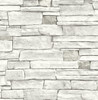 NW40200 Stacked Stone Arctic Grey Stone Theme Vinyl Self-Adhesive Wallpaper NextWall Peel & Stick Collection Made in United States
