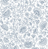 NW36812 Paisley Trail Midnight Blue Paisley Theme Vinyl Self-Adhesive Wallpaper NextWall Peel & Stick Collection Made in United States