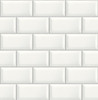 NW37600 Large Subway Tile Alabaster & Grey Tile Theme Vinyl Self-Adhesive Wallpaper NextWall Peel & Stick Collection Made in United States