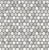 NW38700 Marble Hexagon Carrara & Wrought Iron Tile Theme Vinyl Self-Adhesive Wallpaper NextWall Peel & Stick Collection Made in United States
