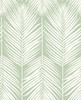 NW39804 Palm Silhouette Pastel Green Botanical Theme Vinyl Self-Adhesive Wallpaper NextWall Peel & Stick Collection Made in United States