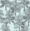 NW40012 Palm Beach Sky Blue & Black Botanical Theme Vinyl Self-Adhesive Wallpaper NextWall Peel & Stick Collection Made in United States