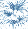 NW32502 Tropical Palm Leaf Coastal Blue Botanical Theme Vinyl Self-Adhesive Wallpaper NextWall Peel & Stick Collection Made in United States