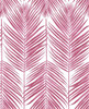 NW33001 Paradise Palm Cerise Pink Botanical Theme Vinyl Self-Adhesive Wallpaper NextWall Peel & Stick Collection Made in United States