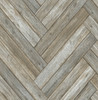 NW33308 Chevron Wood Taupe & Beige Wood Theme Vinyl Self-Adhesive Wallpaper NextWall Peel & Stick Collection Made in United States