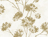 HG12105 Dandelion Floral Metallic Gold Botanical Theme Vinyl Self-Adhesive Wallpaper Harry & Grace Peel and Stick Collection Made in United States
