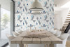 NW34702 Kaleidoscope Blue & Gray Geometric Theme Vinyl Self-Adhesive Wallpaper NextWall Peel & Stick Collection Made in United States
