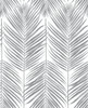 NW33008 Paradise Palm Daydream Gray Botanical Theme Vinyl Self-Adhesive Wallpaper NextWall Peel & Stick Collection Made in United States