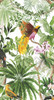 HG10900 Tropical Bird White Botanical Theme Vinyl Self-Adhesive Wallpaper Harry & Grace Peel and Stick Collection Made in United States