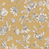 RT7855 Passion Flower Toile Harvest Cream Gold Tropical Theme Unpasted Non Woven Wallpaper from Toiles Resource Library