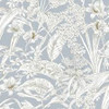RT7884 Orchid Conservatory Toile Blue Taupe Gray Tropical Theme Unpasted Non Woven Wallpaper from Toiles Resource Library