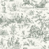 GR5922 Season Toile Gray Off White Tropical Theme Prepasted Sure Strip Wallpaper from Toiles Resource Library