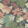 4122-72410 Medellin Black Rainforest Floor Botanical Theme Unpasted Non Woven Wallpaper Terrace Collection Made in United States