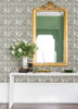 4122-27022 Bancroft Gray Artistic Stripe Abstract Theme Unpasted Non Woven Wallpaper Terrace Collection Made in Great Britain