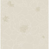 4122-27010 Gardena Light Gray Embroidered Floral Botanical Theme Unpasted Non Woven Wallpaper Terrace Collection Made in Great Britain
