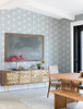 4141-27102 Burton Modern Ogee Light Blue Modern Style Non Woven Unpasted Wallpaper from Solace by A-Street Prints Made in Great Britain