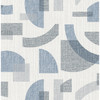 4141-27160 Fulton Shapes Blue Modern Style Non Woven Unpasted Wallpaper from Solace by A-Street Prints Made in Great Britain