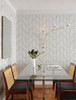 4141-27138 Harlow Curved Contours Silver Metallic Farmhouse Style Non Woven Unpasted Wallpaper from Solace by A-Street Prints Made in Great Britain