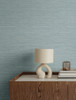 4141-27162 Sheehan Faux Grasscloth Light Blue Modern Style Non Woven Unpasted Wallpaper from Solace by A-Street Prints Made in Great Britain