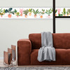 GB5040 Potted Plants Peel and Stick Wallpaper Border 10in Height x 15ft Long Light Dark Gray