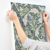 4153-82014 Granville Green Leafy Vine Non Woven Unpasted Wallpaper from Hidden Treasures by A-Street Prints Made in Sweden