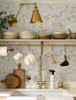 4134-72509 Lemonade Gray Citrus Sure Strip Prepasted Wallpaper from Wildflower by Chesapeake Made in United States