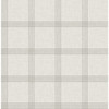 4134-24478 Twain Dove Gray Plaid Non Woven Unpasted Wallpaper from Wildflower by Chesapeake Made in Great Britain