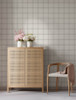 4134-24478 Twain Dove Gray Plaid Non Woven Unpasted Wallpaper from Wildflower by Chesapeake Made in Great Britain