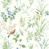 4134-24173 Imperial Garden Green Botanical Non Woven Unpasted Wallpaper from Wildflower by Chesapeake Made in Great Britain