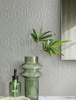 4134-93996 Brooklyn Off White Tin Paintable Expanded Vinyl Prepasted Wallpaper from Wildflower by Chesapeake Made in Germany