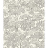 4134-72560 Spinney Gray Toile Sure Strip Prepasted Wallpaper from Wildflower by Chesapeake Made in United States