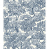 4134-72559 Spinney Blue Toile Sure Strip Prepasted Wallpaper from Wildflower by Chesapeake Made in United States