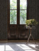 4134-72533 Canelle Black Brick Herringbone Sure Strip Prepasted Wallpaper from Wildflower by Chesapeake Made in United States