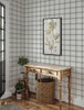 4134-26997 Twain Charcoal Gray Plaid Non Woven Unpasted Wallpaper from Wildflower by Chesapeake Made in Great Britain