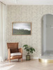 4134-72532 Canelle Off White Brick Herringbone Sure Strip Prepasted Wallpaper from Wildflower by Chesapeake Made in United States