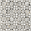 2980-26196 Izeda Black Floral Tile Traditional Style Unpasted Non Woven Wallpaper from Splash by Advantage Made in Great Britain