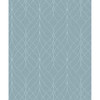 2980-M41901 Hartley Blue Geo Traditional Style Unpasted Non Woven Wallpaper from Splash by Advantage Made in France
