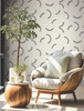 FM1022 Lunula Black Off White Non Woven Texture Style Wallpaper from Formations