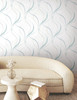 FM1094 Ink Flow Seaglass Sage Teal Blue  Non Woven Texture Style Wallpaper from Formations
