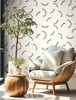 FM1021 Lunula Green Off White Non Woven Texture Style Wallpaper from Formations