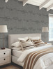 FM1062 Rhythm & Rhyme Charcoal Pale Gray Black Non Woven Texture Style Wallpaper from Formations