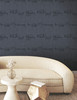 FM1061 Rhythm & Rhyme Midnight Blue Indigo Non Woven Texture Style Wallpaper from Formations