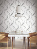 FM1092 Ink Flow Charcoal Black Cocoa Non Woven Texture Style Wallpaper from Formations