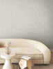 FM1102 Looking Glass Gray Cream Gold Non Woven Texture Style Wallpaper from Formations