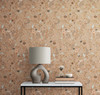 GP5013 Folk Florals Peel and Stick Wallpaper Panels 26 inch wide x 9 feet long, Peach Tan Brown Off White Black Gray by Grace & Gardenia Designs